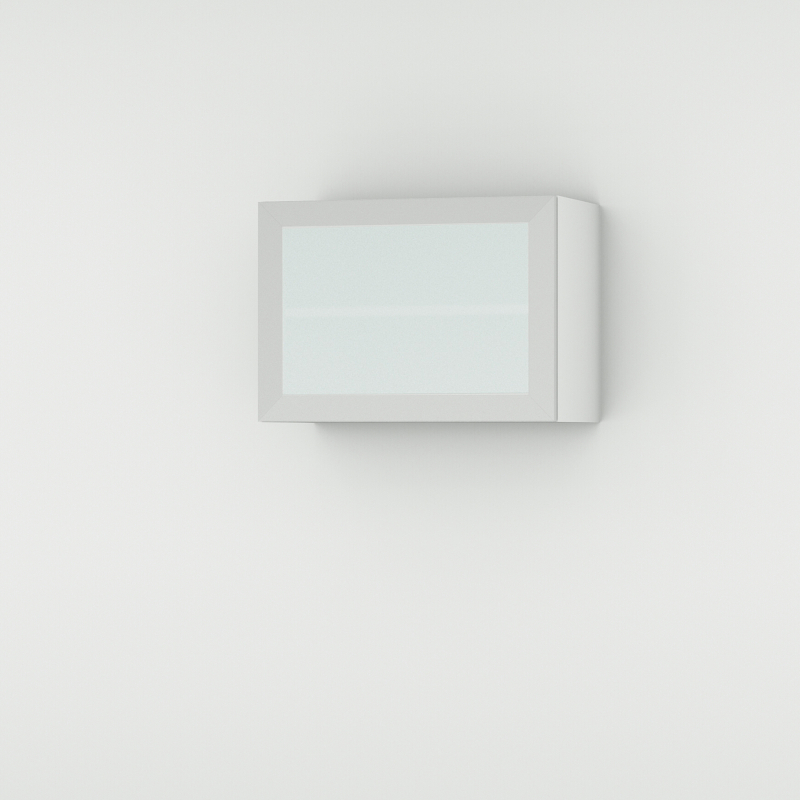 Meuble haut Alu vitré larg. 60cm x H42.8cm