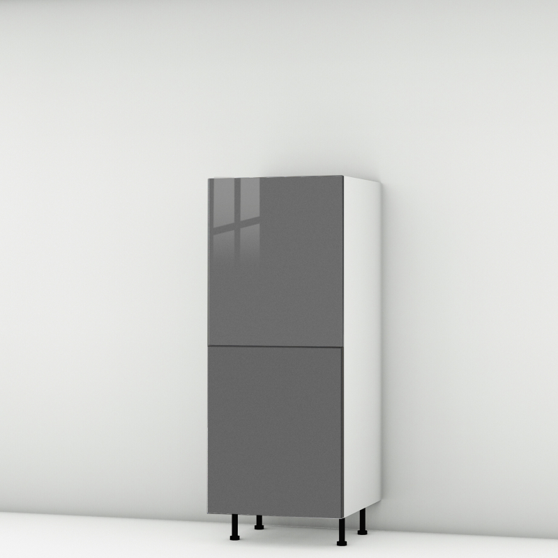 Colonne grise brillante 2 portes larg. 60cm x H142.6cm