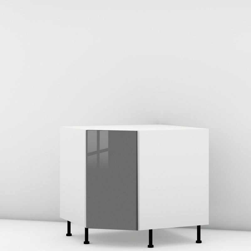 Meuble bas d'angle 45° Perla larg. 40cm x H71.5cm