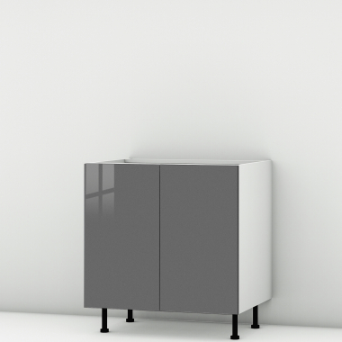 Meuble bas sous évier Perla 2 portes larg. 80cm x H71.5cm