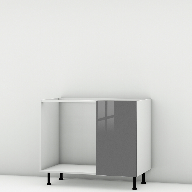 Meuble bas d'angle Perla 1 porte 40cm larg. 100cm x H71.5cm