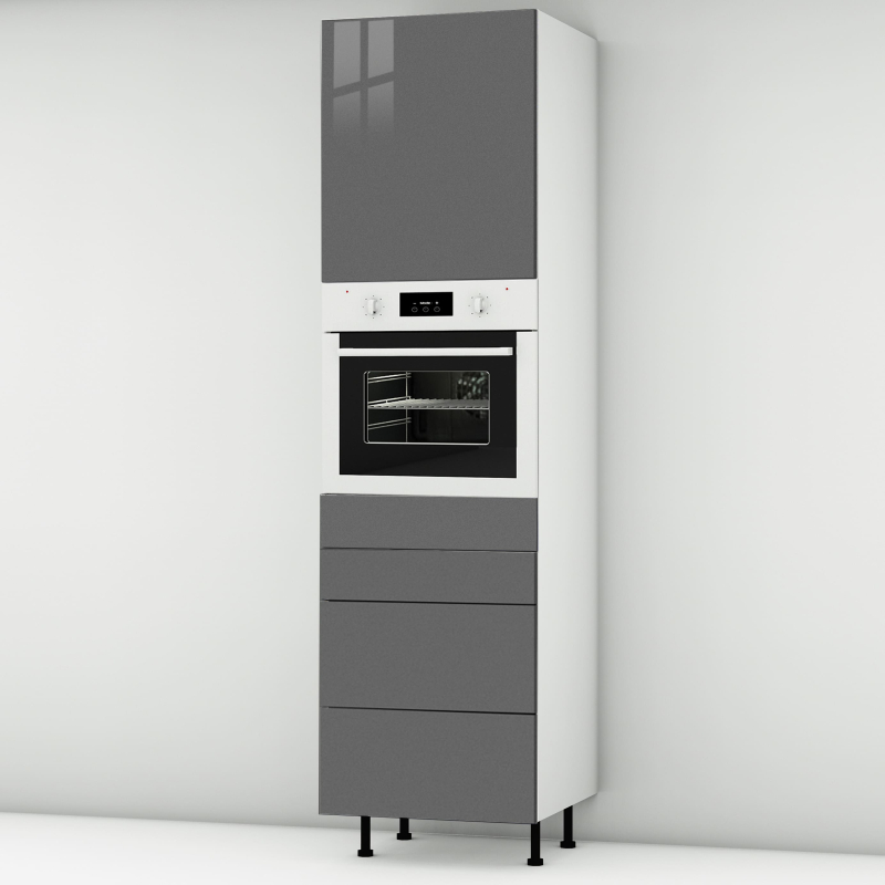 Colonne Perla 1 porte - 1 four - 3 tiroirs larg. 60cm x H213.8cm