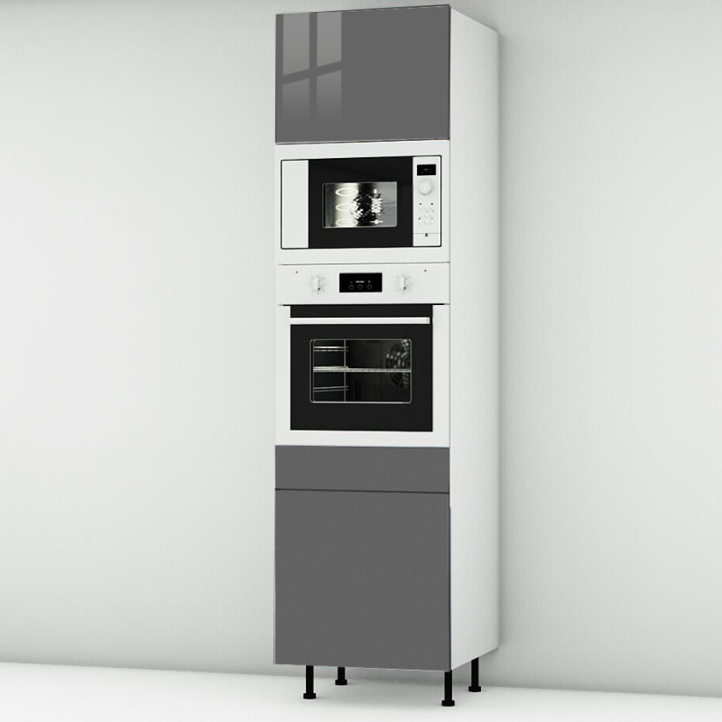 Colonne Perla 1 porte - 1 four - 1MO - 1 porte+tiroir larg. 60cm x H213.8cm