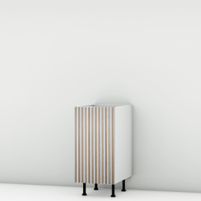 Meuble bas façade Tasseaux blanche larg. 40cm x H71.5cm