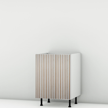 Meuble bas façade Tasseaux blanche larg. 60cm x H71.5cm