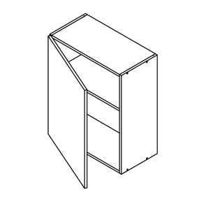 Meuble haut façade Tasseaux blanche larg. 60cm x H71.5cm