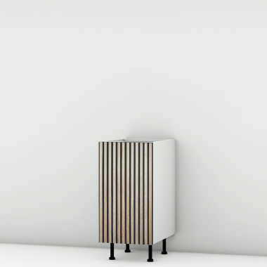 Meuble bas façade Tasseaux noire larg. 40cm x H71.5cm