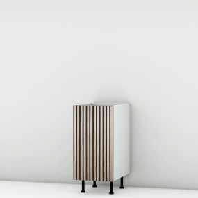 Meuble bas façade Tasseaux noire larg. 40cm x H71.5cm