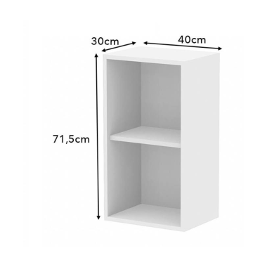 Meuble haut façade Tasseaux noire  larg. 40cm x H71.5cm