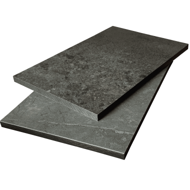 Plan de travail Compact Granite Brun/Grés Cérame Gris L300xl62xép.1,2cm