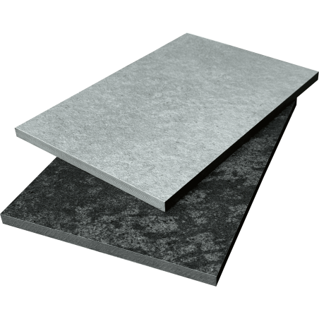 Plan de travail Compact Pierre Grise/Granite Noir L300xl62xép.1,2cm