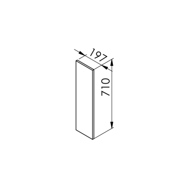 Meuble bas Cocoon Gris1 tiroir "range épices" L20xH71,5xP56