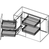 Mon Espace Maison - Amenagement d'angle pour meuble de cuisine largeur 100cm