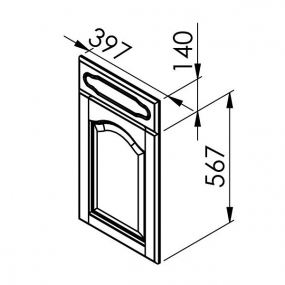 Mon Espace Maison - Facade tiroir cuisine chene massif - chapeau de gendarme
