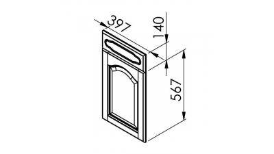 Mon Espace Maison - Facade tiroir cuisine chene massif - chapeau de gendarme