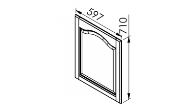 Mon Espace Maison - Facade cuisine chene massif - chapeau de gendarme