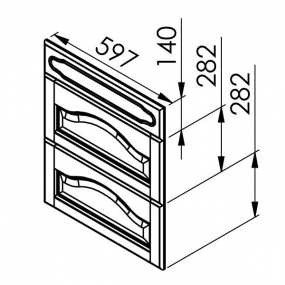 Mon Espace Maison - Facade tiroircuisine chene massif - chapeau de gendarme