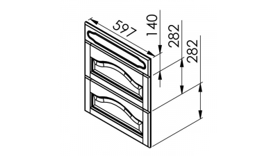 Mon Espace Maison - Facade tiroircuisine chene massif - chapeau de gendarme