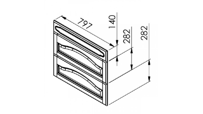 Mon Espace Maison - Facade tiroir cuisine chene massif - chapeau de gendarme