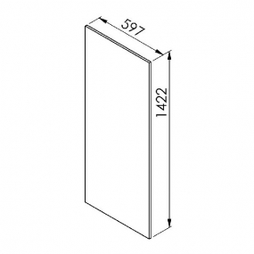 Façade Epure larg. 60cm x H142.2cm