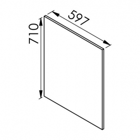Façade Epure larg. 60cm x H71cm