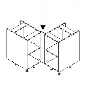 Mon Espace Maison - Fileur d'angle cuisine melamine decor bois structure