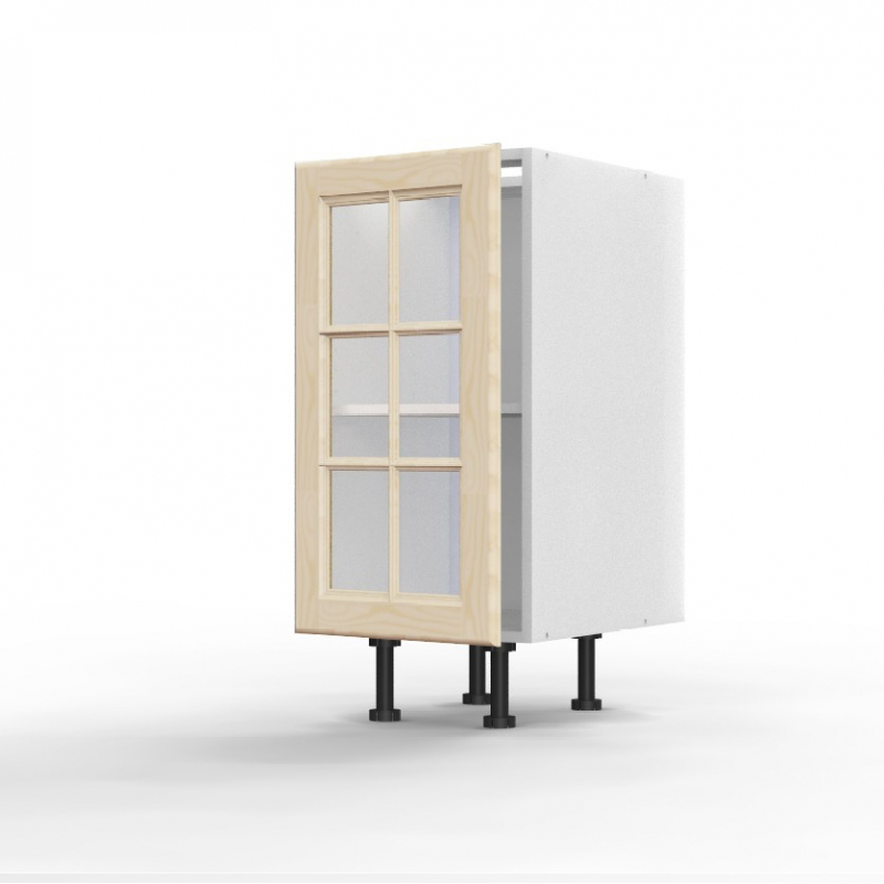 Meuble bas Pennsylvania 1 porte vitrée L40xH71,5xP56