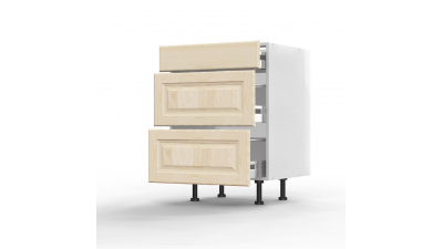 Meuble bas Pennsylvania 1 tiroir - 2 casseroliers L60xH71,5xP56