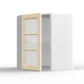 Meuble haut d'angle Pennsylvania 1 porte vitrée L40xH71,5xP29.5