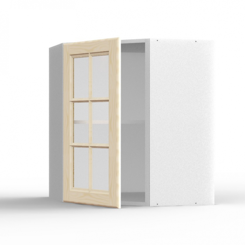 Meuble haut d'angle Pennsylvania 1 porte vitrée L40xH71,5xP29.5