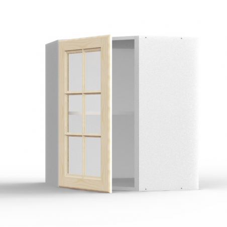 Meuble haut d'angle Pennsylvania 1 porte vitrée L40xH71,5xP29.5