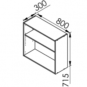 Meuble haut Design' L80