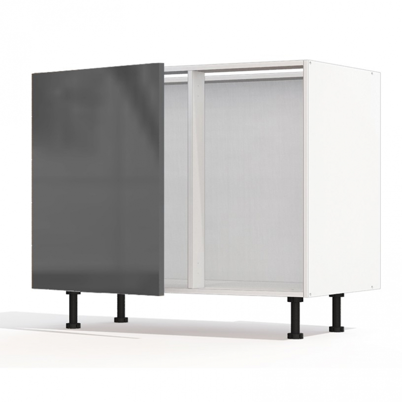 Meuble bas d'angle Perla 1 porte 60cm larg. 100cm x H71.5cm