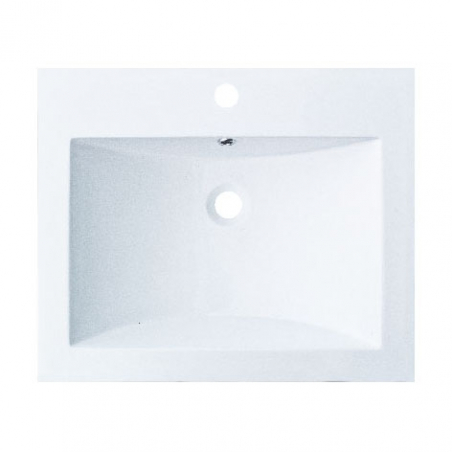 Plan vasque résine blanche larg. 60cm