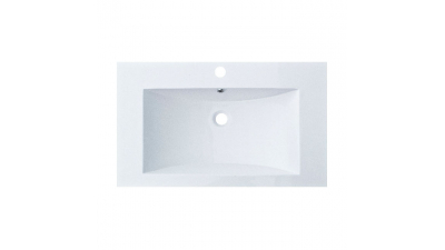 Plan vasque résine blanche larg. 80cm