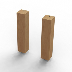 Pieds Ma-créa droits chêne massif vernis