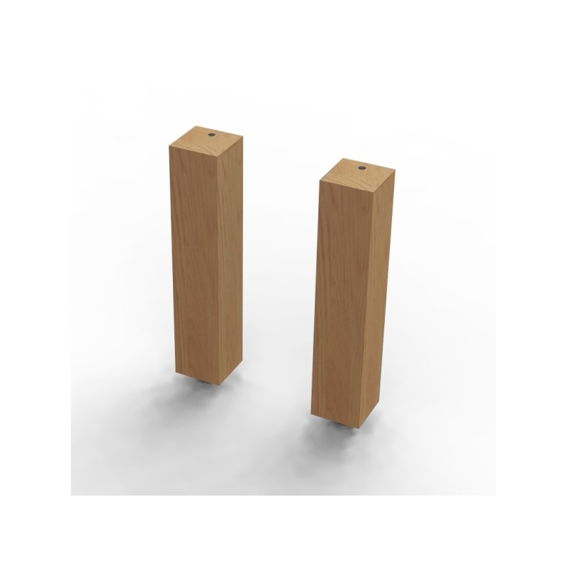 Pieds Ma-créa droits chêne massif vernis