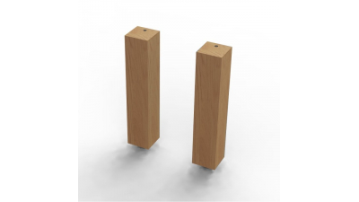 Pieds Ma-créa droits chêne massif vernis