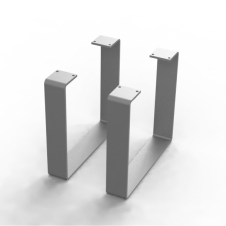Pieds Ma-créa U alu anodisé pour colonne