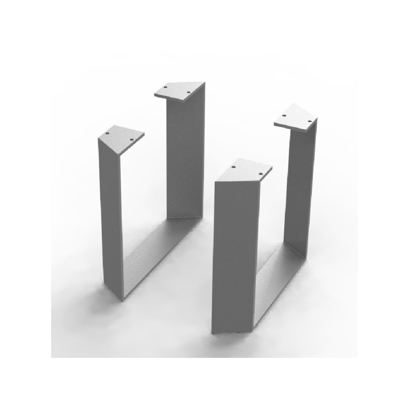 Pieds Ma-créa trapèze alu anodisé pour colonne