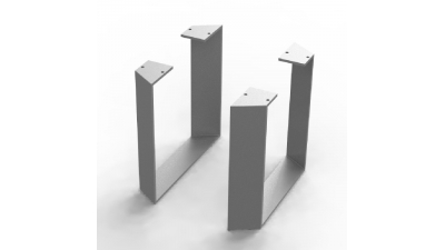 Pieds Ma-créa trapèze alu anodisé pour colonne