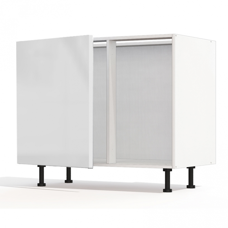 Meuble bas d'angle Epure 1 porte 60cm larg. 100cm x H71.5cm