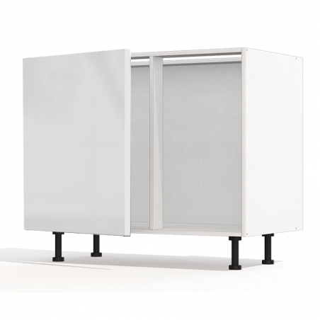 Meuble bas d'angle Epure 1 porte 60cm larg. 100cm x H71.5cm