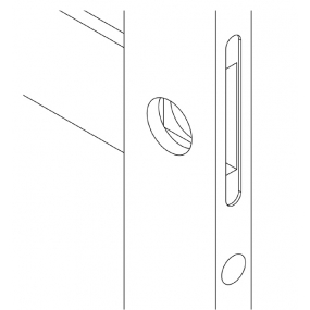 Porte coulissante London larg. 83cm