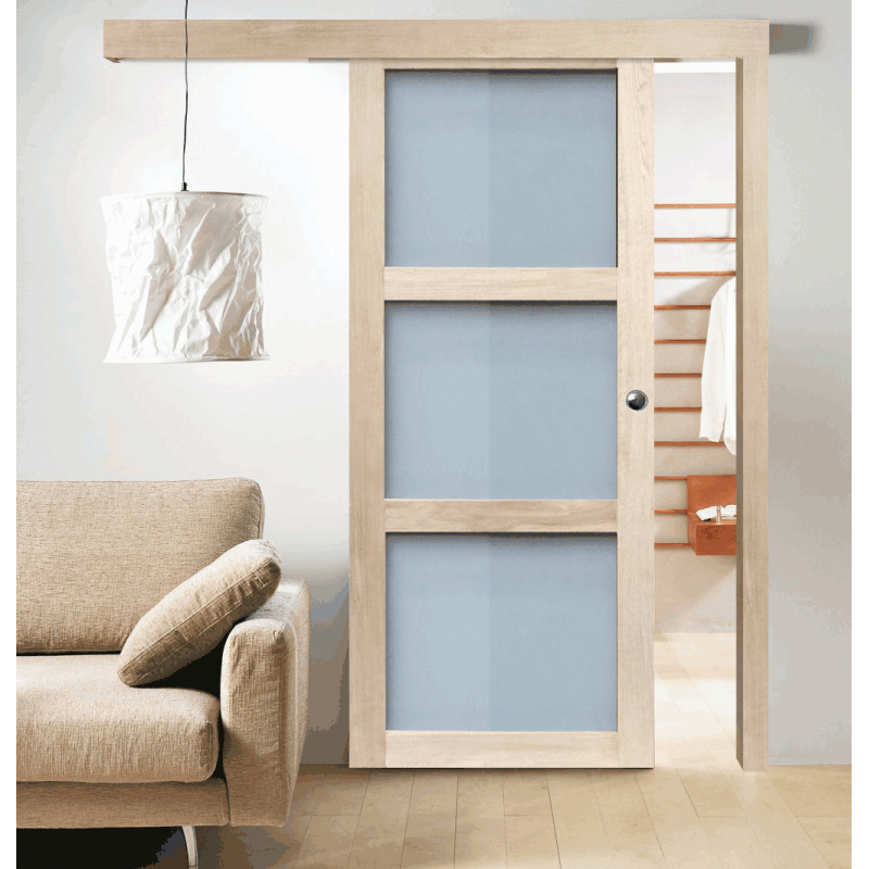 Porte applique London larg. 83cm avec serrure