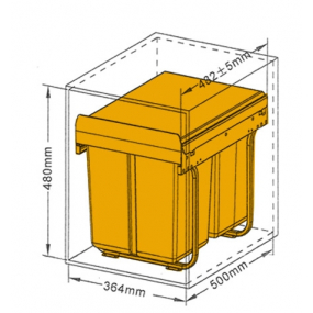 Poubelle encastrable