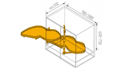 Aménagement d'angle ouverture gauche