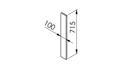 Fileur d'angle chêne clair Larg. 10cm x H71.5cm