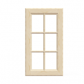 Meuble bas Pennsylvania 2 portes vitrées L80xH71,5xP56