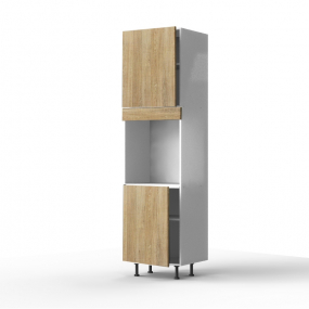 Colonne chêne clair 2 portes - 1 four larg. 60cm x H213.8cm